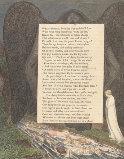 Pensieri notturni di Young, Pagina 54, La valle della morte! quella valle cimmeriana silenziosa da William Blake